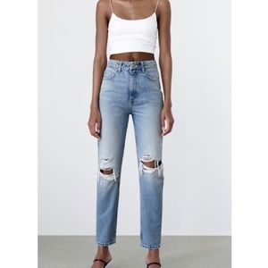 Zara Distressed Mom Jeans
